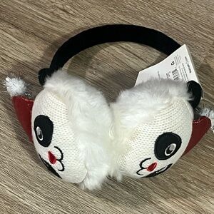 Panda Kids Earmuffs - Black and White